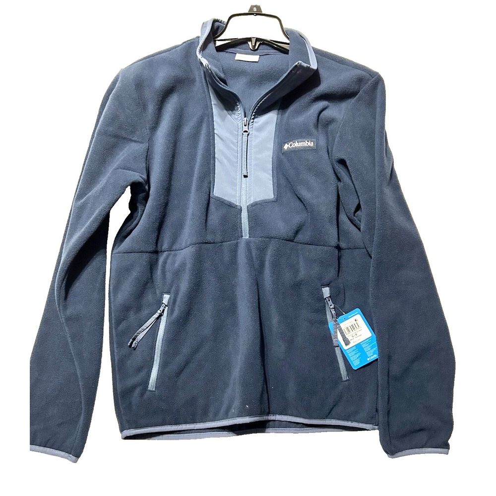 Columbia Sequoia Grove Men's Blue Small 1/2 Zip Fleece Pullover (B9) - Picture 1 of 6